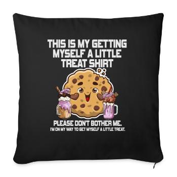 Dessert crémeux au sundae Ne me dérangez pas - Housse de coussin décorative 45 x 45 cm - noir - Devant