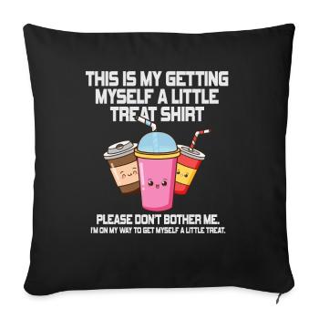 Dessert crémeux au sundae Ne me dérangez pas - Housse de coussin décorative 45 x 45 cm - noir - Devant