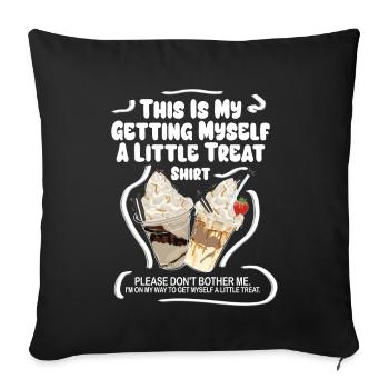 Dessert crémeux au sundae Ne me dérangez pas - Housse de coussin décorative 45 x 45 cm - noir - Devant