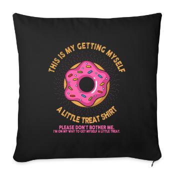 Dessert crémeux au sundae Ne me dérangez pas - Housse de coussin décorative 45 x 45 cm - noir - Devant