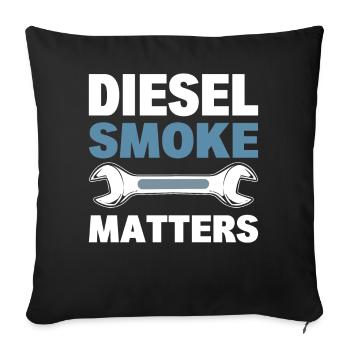 Diesel Smoke Matters Automechaniker - Sofakissenbezug 45 x 45 cm - Schwarz - Vorne