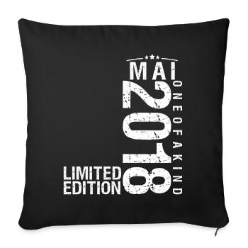May 2018 May Anniversary May 2018 - Sofa pillowcase 17,3'' x 17,3'' (45 x 45 cm) - black - Front