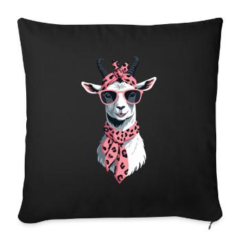 Lustige Mama Ziege Perfekt Zum Muttertag - Sofakissenbezug 45 x 45 cm - Schwarz - Vorne