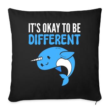 It's Okay To Be Different Aquarianer - Sofakissenbezug 45 x 45 cm - Schwarz - Vorne