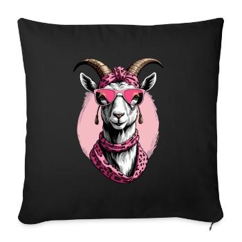 Lustige Mama Ziege Perfekt Zum Muttertag - Sofakissenbezug 45 x 45 cm - Schwarz - Vorne