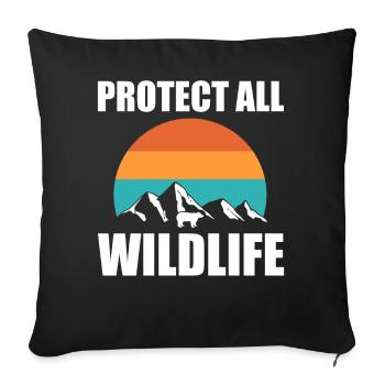 Tierliebhaber Wildtierarbeiter - Sofakissenbezug 45 x 45 cm - Schwarz - Vorne