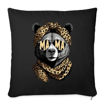 Funny Mom Bear Mother Bear Mother's Day - Sofa pillowcase 17,3'' x 17,3'' (45 x 45 cm) - black - Front
