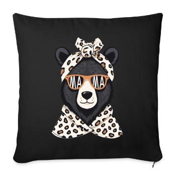 Funny Mama Bear Mother Bear Bear Lover - Sofa pillowcase 17,3'' x 17,3'' (45 x 45 cm) - black - Front