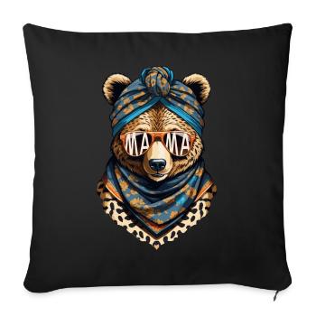 Funny Mom Bear Mother Bear Mother's Day - Sofa pillowcase 17,3'' x 17,3'' (45 x 45 cm) - black - Front