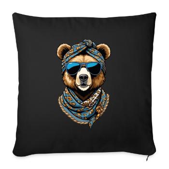 Funny Mama Bear Mother Bear Bear Lover - Sofa pillowcase 17,3'' x 17,3'' (45 x 45 cm) - black - Front