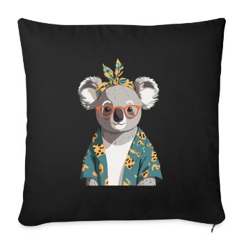 Funny Koala Mom Cute Mom Koala Bear Love - Sofa pillowcase 17,3'' x 17,3'' (45 x 45 cm) - black - Front