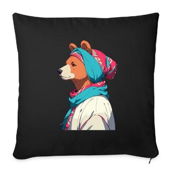 Funny Mama Bear Mother Bear Bear Lover - Sofa pillowcase 17,3'' x 17,3'' (45 x 45 cm) - black - Front
