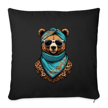Funny Mama Bear Mother Bear Mother's Day - Sofa pillowcase 17,3'' x 17,3'' (45 x 45 cm) - black - Front