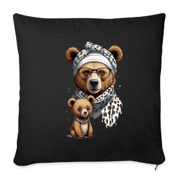 Funny Mama Bear Mother Bear Bear Lover - Sofa pillowcase 17,3'' x 17,3'' (45 x 45 cm) - black - Front