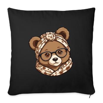 Funny Mama Bear Mother Bear Bear Lover - Sofa pillowcase 17,3'' x 17,3'' (45 x 45 cm) - black - Front