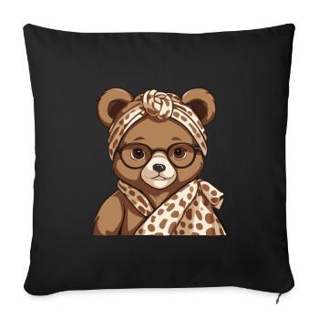 Funny Mama Bear Mother Bear Bear Lover - Sofa pillowcase 17,3'' x 17,3'' (45 x 45 cm) - black - Front