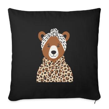 Funny Mama Bear Mother Bear Bear Lover - Sofa pillowcase 17,3'' x 17,3'' (45 x 45 cm) - black - Front