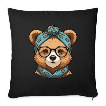 Funny Mama Bear Mother Bear Bear Lover - Sofa pillowcase 17,3'' x 17,3'' (45 x 45 cm) - black - Front
