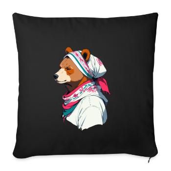 Funny Mama Bear Mother Bear Bear Lover - Sofa pillowcase 17,3'' x 17,3'' (45 x 45 cm) - black - Front