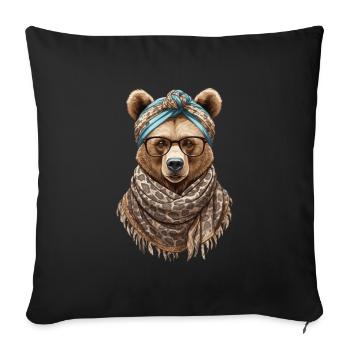 Funny Mama Bear Mother Bear Bear Lover - Sofa pillowcase 17,3'' x 17,3'' (45 x 45 cm) - black - Front