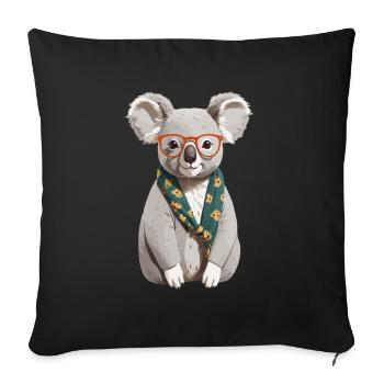 Drôle Koala Maman Mignon Maman Koala Ours - Housse de coussin décorative 45 x 45 cm - noir - Devant
