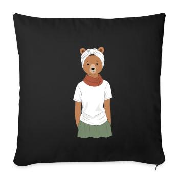 Funny Mama Bear Mother Bear Bear Lover - Sofa pillowcase 17,3'' x 17,3'' (45 x 45 cm) - black - Front
