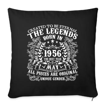Mai 1956 Geburtstag 1956 Mai Bestes Jahr - Sofakissenbezug 45 x 45 cm - Schwarz - Vorne