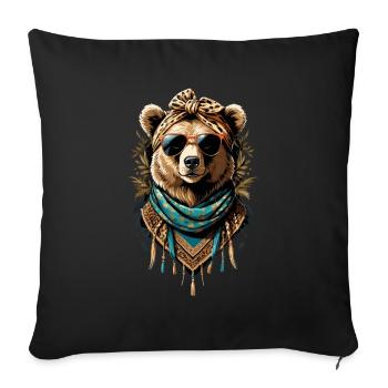Funny Mama Bear Mother Bear Bear Lover - Sofa pillowcase 17,3'' x 17,3'' (45 x 45 cm) - black - Front