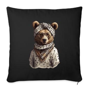 Funny Mama Bear Mother Bear Bear Lover - Sofa pillowcase 17,3'' x 17,3'' (45 x 45 cm) - black - Front