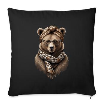Funny Mama Bear Mother Bear Bear Lover - Sofa pillowcase 17,3'' x 17,3'' (45 x 45 cm) - black - Front