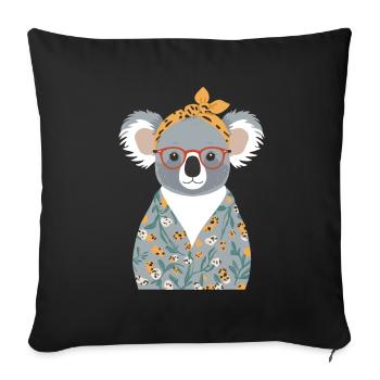 Drôle Koala Maman Mignon Fête des Mères Maman - Housse de coussin décorative 45 x 45 cm - noir - Devant