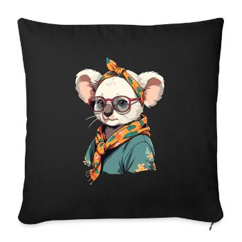 Drôle Koala Maman Mignon Fête Des Mères Amour - Housse de coussin décorative 45 x 45 cm - noir - Devant
