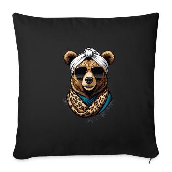 Funny Mama Bear Mother Bear Bear Lover - Sofa pillowcase 17,3'' x 17,3'' (45 x 45 cm) - black - Front