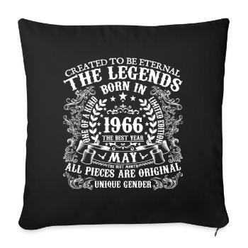 Mai 1966 Geburtstag 1966 Mai Bestes Jahr - Sofakissenbezug 45 x 45 cm - Schwarz - Vorne