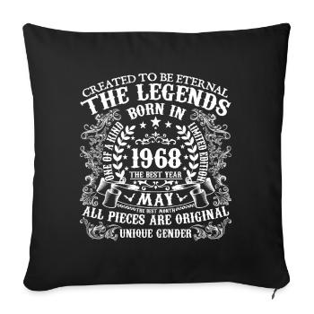 Mai 1968 Geburtstag 1968 Mai Bestes Jahr - Sofakissenbezug 45 x 45 cm - Schwarz - Vorne