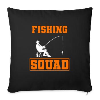 Fishing Squad Kapitän eines Fischerbootes - Sofakissenbezug 45 x 45 cm - Schwarz - Vorne
