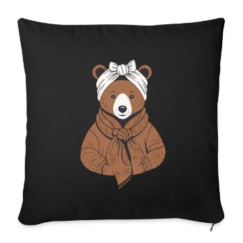 Funny Mama Bear Mother Bear For Bear Lovers - Sofa pillowcase 17,3'' x 17,3'' (45 x 45 cm) - black - Front