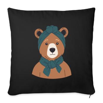Funny Mama Bear Mother Bear Bear Lover - Sofa pillowcase 17,3'' x 17,3'' (45 x 45 cm) - black - Front