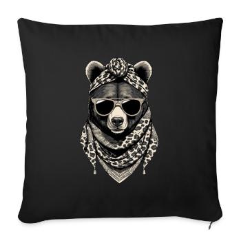 Funny Mama Bear Mother Bear Bear Lover - Sofa pillowcase 17,3'' x 17,3'' (45 x 45 cm) - black - Front