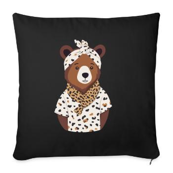 Funny Mama Bear Mother Bear Bear Lover - Sofa pillowcase 17,3'' x 17,3'' (45 x 45 cm) - black - Front