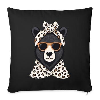 Funny Mama Bear Mother Bear Bear Lover - Sofa pillowcase 17,3'' x 17,3'' (45 x 45 cm) - black - Front