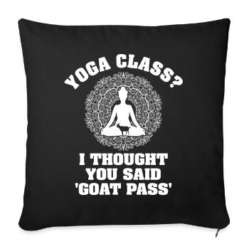 Yoga Class Or Goat Pass - Sofa pillowcase 17,3'' x 17,3'' (45 x 45 cm) - black - Front
