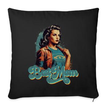 Best Mom Proud Mother Mother's Day Design - Sofa pillowcase 17,3'' x 17,3'' (45 x 45 cm) - black - Front
