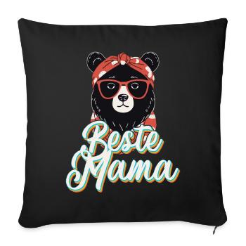 Best Mom Mother's Day Great Funny Mom Design - Sofa pillowcase 17,3'' x 17,3'' (45 x 45 cm) - black - Front