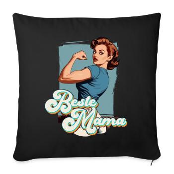 Best Mom Proud Mom Funny Mom Design - Sofa pillowcase 17,3'' x 17,3'' (45 x 45 cm) - black - Front