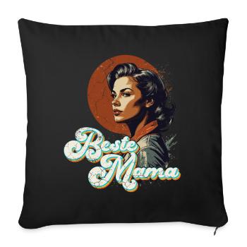 Best Mom Proud Mom Funny Mom - Sofa pillowcase 17,3'' x 17,3'' (45 x 45 cm) - black - Front