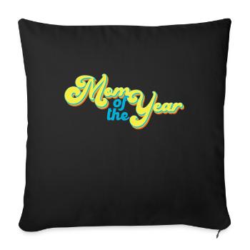 Mother of the Year Great Mom Vintage Style - Sofa pillowcase 17,3'' x 17,3'' (45 x 45 cm) - black - Front