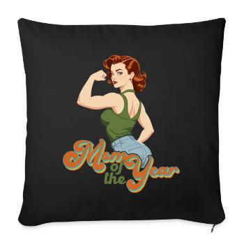 Mother of the Year Proud Best Mom Design - Sofa pillowcase 17,3'' x 17,3'' (45 x 45 cm) - black - Front