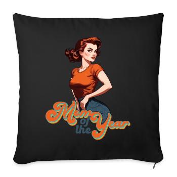 Mother of the Year Great Mom Proud Best - Sofa pillowcase 17,3'' x 17,3'' (45 x 45 cm) - black - Front