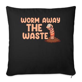 Vermicompost Fermier Vermicompost Mignon Hommes Femmes - Housse de coussin décorative 45 x 45 cm - noir - Devant